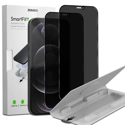 Obrázek produktu pro 2-balení iPhone 12 Pro Ochranné sklo na displej Privacy - Tvrzené sklo | [Automatická instalace] - Bez bublin