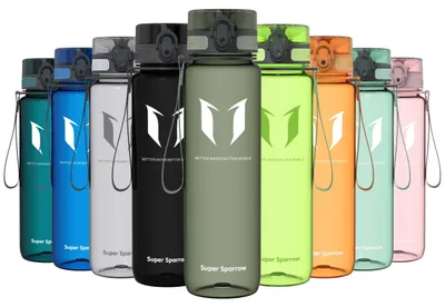 Immagine prodotto di Borraccia Super Sparrow - Borraccia in Tritan - 1000ml - Senza BPA - Borraccia sportiva ideale - sport, acqua, bicicletta, fitness, università, outdoor - Leggera, sostenibile