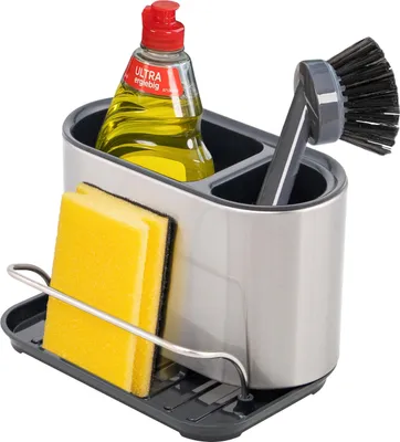Produktbild von bremermann Spülbecken-Organizer mit Schwammhalter und Spülbürstenhalter, Edelstahl, Waschbeckenorganizer
