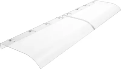 Obrázok produktu pre JOIEYOU strieška na vchodové dvere 200x50 cm strieška na vchodové dvere UV ochrana strieška na vchodové dvere oblúková strieška priehľadný PP plast