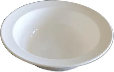 A white bowl on a white background.