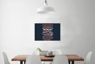 Produktbild von MuchoWow® Poster Motorrad - Retro - Briefe - Zitat 60x40 cm - Schlafzimmerdekoration