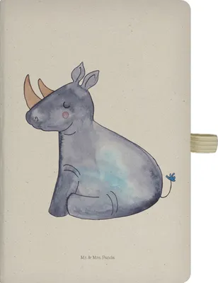 Produktbild von Mr. & Mrs. Panda notizbuch Einhorn Nashorn - Transparent - Geschenk, Zoo, A5 Heft, Glitzer, Skizzenbuch, Regenbogen, Lustig, Nashörner, Tagebuch, Unicorn, Notizheft
