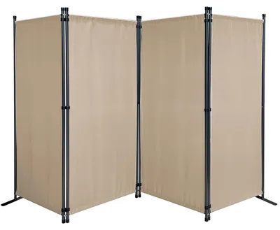 Zdjęcie produktu dla Parawan składany, 4-elementowy, o wymiarach 170 x 220 cm, do użytku wewnątrz i na zewnątrz