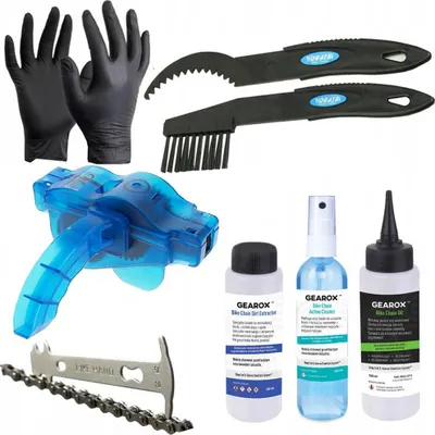 Produktbild von Korbi | Reinigungs- und Pflege-Set - Gearox - 8 Teile - Für Fahrräder - Effektive Reinigung und Pflege