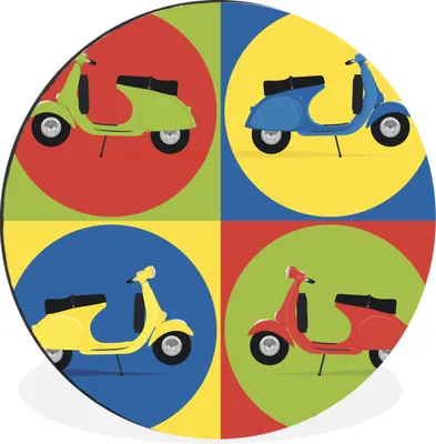 Produktbild von MuchoWow® - Wand Kreis - Wandbild - Schlafzimmer - Aluminium Bild - Kinderzimmer - Wohnzimmer Dekoration - Wandschmuck