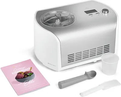 Produktbild von SPRINGLANE Eismaschine Elli Edelstahl 1,2 L mit Kompressor 135 W, inkl. Rezeptheft