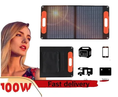 Obrázek produktu pro Solární panel, výkon 100 W, přenosný design, 1 kus, 100 W