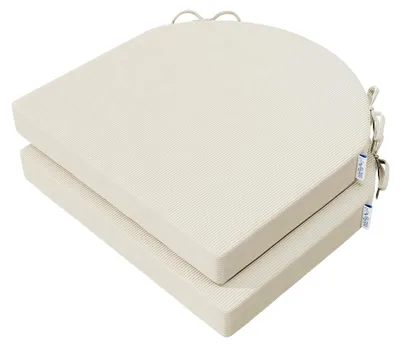 Produktbild von Stuhlkissen 40x40x5cm (2er-Set) Beige - Hochdichter Schaumstoff für Innen- und Außenbereich