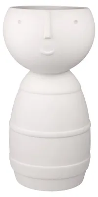 Produktbild von Goebel Vultus Vase, Übertopf KLAUS mit Gesicht H. 30cm weiß aus Porzellan