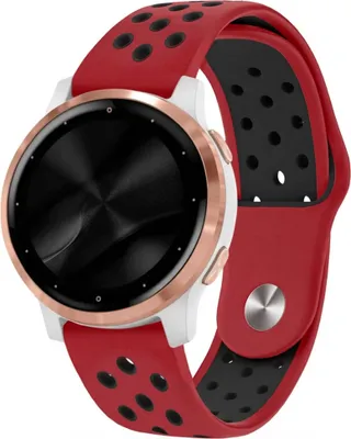 Produktbild von imoshion Silikon-Sportarmband - Universelle 18 mm Anschluss - Red & Black