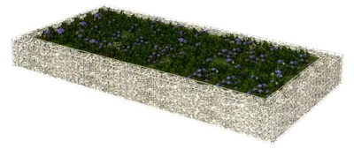 Produktbild von Gabionenbeet für aromatische Pflanzen, 200 x 100 x 20 cm