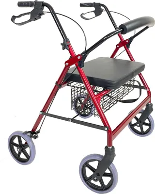 Produktbild von abc HOME | Rollator | Metallkorb | extra breite Sitzfläche | verstellbare Höhe