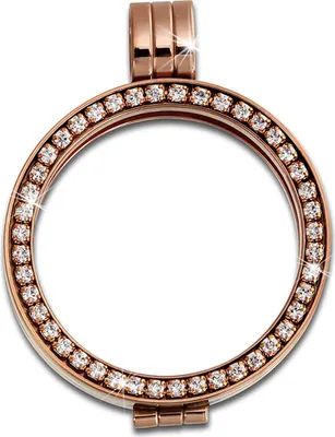 Produktbild von Amello Anhänger Zirkonia weiß rose Damen Coins Halsschmuck Edelstahl D2ESC054W