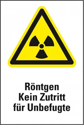 Produktbild von Dreifke® Aufkleber I Warn-Kombischild Röntgen - Kein Zutritt für Unbefugte, F...