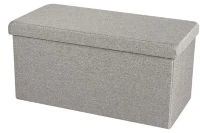 Obrázek produktu pro DOCHTMANN Taburet skládací s úložným prostorem šedý 76x38x38cm