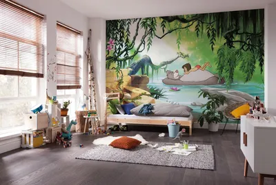 Produktbild von Disney Fototapete von Komar "Jungle book swimming with Baloo" - Größe 368 x 254 cm, 8 Teile