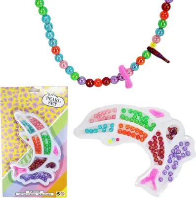 Produktbild von Perlenset Mädchen "Delfin" auf Karte