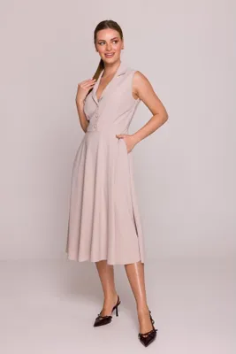 Zdjęcie produktu dla Stylove Sukienka damska Konstantia S409 midi beżowy XL