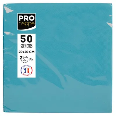 Produktbild von PRONAPPE SV622028I, Türkis, Baumwolle, Quadratisch, 200 mm, 200 mm, 50 Stück(e)