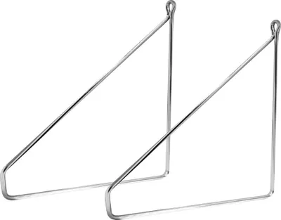 Produktbild von Natural Goods Berlin Regalhalter PANKOW, Regalhalterung, Regalträger, Wandregal, Wandkonsole, Silber, für 250 mm Regalboden, 2 Stück