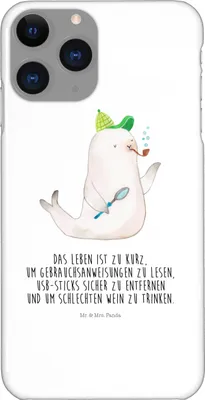 Produktbild von Mr. & Mrs. Panda Iphone 11 Pro Handyhülle Robbe Sherlock - Weiß - Geschenk, Lustige Sprüche, Premium Kunststoff, Handy Case