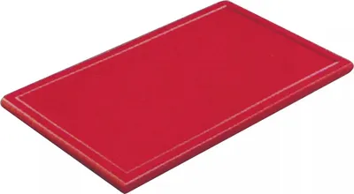 Produktbild von Schneidbrett mit Rille, ohne Füßchen, Höhe: 30 mm, Länge: 600 mm, rot
