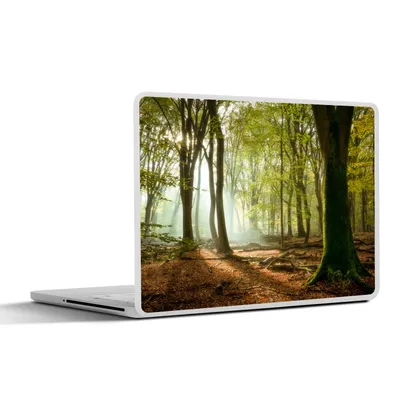 Produktbild von MuchoWow® Laptop Aufkleber Sticker Cover Wald - Sonne - Jahreszeiten - Landschaft 32.5x23.5 cm - Sticker für Laptop - Selbstklebend