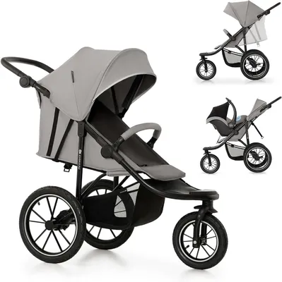 Immagine prodotto di Kinderbuggy - Passeggino - Ideale per passeggiate attive - Sospensioni complete - Adatto fino a 27 kg - Grigio