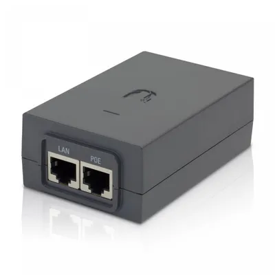 Produktbild von Ubiquiti POE-24-30W, Gigabit Ethernet, 10,100,1000 Mbit/s, Schwarz, 24 V, 30 W, 100 - 240 V