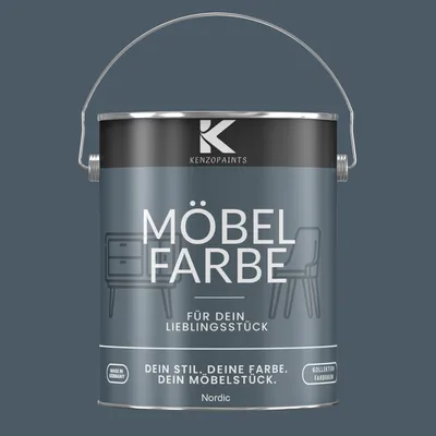 Produktbild von Kenzopaints 2,5Liter Möbelfarbe Möbellack Buntlack Farbraum - Nordic