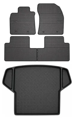 Produktbild von Gummimatten + Kofferraumwanne für Toyota Avensis III T27 2009-2018 (Kombi) – Schwarz, passgenau – Wielganizator SolidPRO