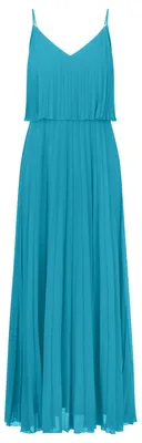 Produktbild von APART Fashion Damen Plissee-Maxi-Kleid, V-Ausschnitt Sommer Partykleid rückenfre