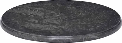 Produktbild von vidaXL Tischplatte Schwarz Ø50x2,5 cm Marmor