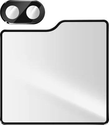 Produktbild von 9H Glas Frontdisplayfolie + Kamerafolie für Galaxy Z Flip5 Imak Rand Schwarz