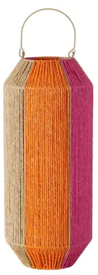 Produktbild von Boltze Home Windlicht Laterne rosa orange 50cm Dekoration
