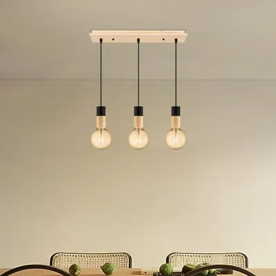Productafbeelding van Houten Plafondrozet voor 3 Lampen