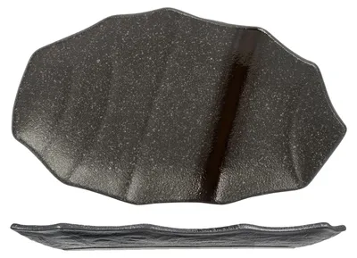 Produktbild von Schwarzer und bronzefarbener Porzellanteller 30 cm