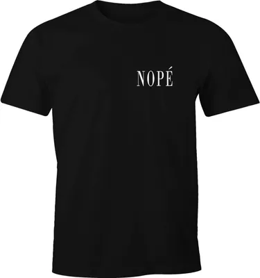 Produktbild von Herren T-Shirt Nope Statement Fun Shirt Moonworks® schwarz 5XL