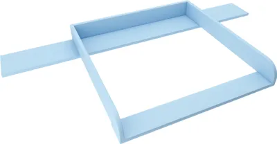 Produktbild von regalik Wickelaufsatz mit Platte für Hemnes von IKEA, Wickeltischaufsatz für 50x160 cm Kommoden, Abnehmbar Wickelkommode aufsatz, Abgerundeten Frontplatten, Blau