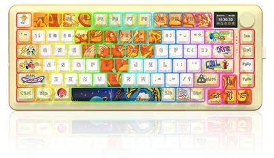 Produktbild von REDRAGON K708GF-RGB-PRO Flekact PRO ART, Verkabelt & Kabellos, USB + RF Wireless + Bluetooth, Mechanischer Switch, Mehrfarbig