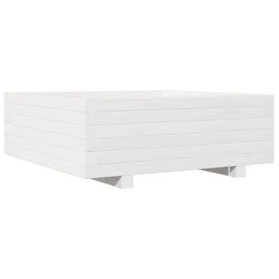 Immagine prodotto di vidaXL Fioriera bianca 70x70x26,5 cm in legno di pino massiccio