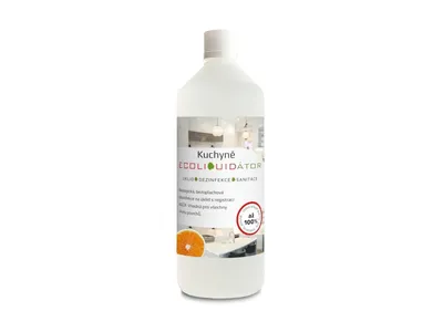 Obrázek produktu pro Ecoliquid ECOLIQUIDÁTOR kuchyně, čisticí a dezinfekční prostředek, pomeranč, 1 l