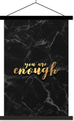 Produktbild von MuchoWow® Textilposter Zitate - Sprichwörter - Gold - Marmor 120x180 cm mit schwarzem Rahmen - Fotos