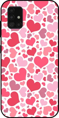 Produktbild von Smartphonica Telefon Fall geeignet für Samsung Galaxy A51 5G mit Herzen drucken - Herzen Design TPU Backcover Fall - Kinder Fall mit Herzen Design