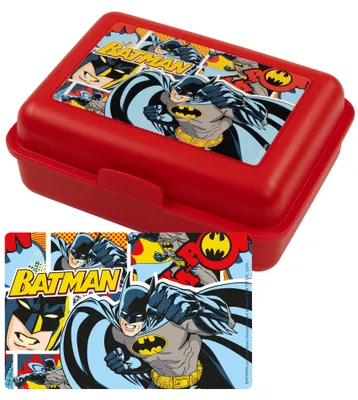 Produktbild von DC Comics Batman Brotdose - Comic Fight Lunchbox Butterbrotdose mit Trennwand Rot