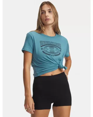 Produktbild von Damen-T-Shirt UNDER ARMOUR W VARSITY SS 6010592-466 BLAU Größe: XS