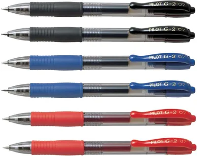 Obrázok produktu pre Pilot G2, guličkové perá s gélovým atramentom, jemná špička - čierna, modrá, červená, balenie 6 kusov