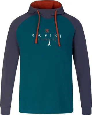 Productafbeelding van Herensweatshirt met capuchon, model RAFIKI TRAVERSE, kleur: gulf coast/ink. Maat: XL