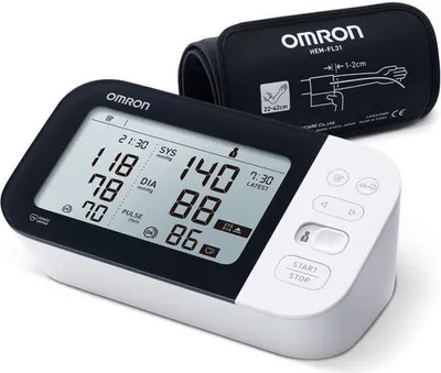 Produktbild von Omron X7 Smart (HEM-7361T-ESL) Blutdruck-Messgerät, Oberarm-Messung, automatisches Aufpumpen, 200 speicherbare Messungen